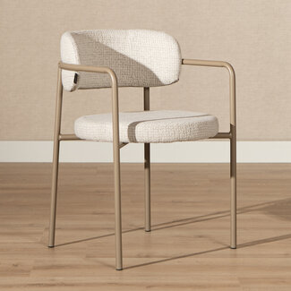 Esszimmerstuhl Nicky Stoff meliert beige