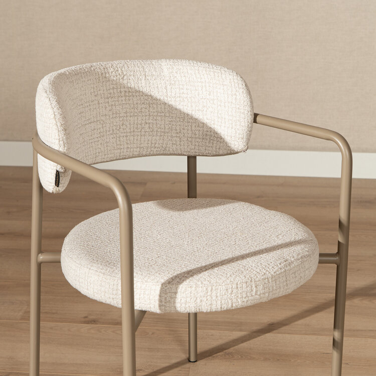Esszimmerstuhl Nicky Stoff meliert beige