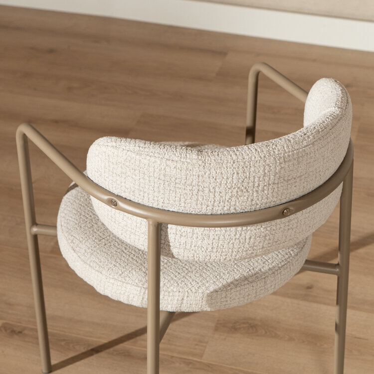 Esszimmerstuhl Nicky Stoff meliert beige