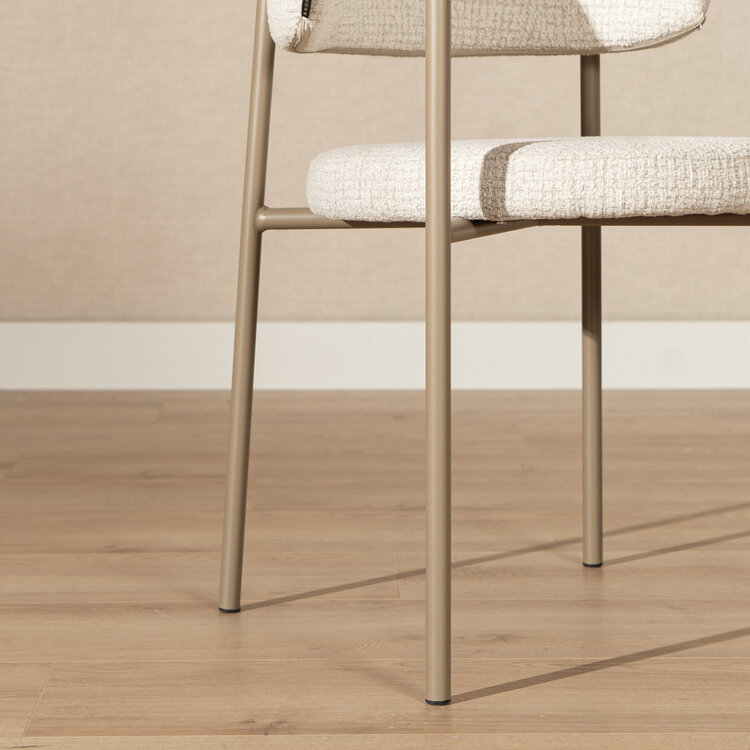 Esszimmerstuhl Nicky Stoff meliert beige