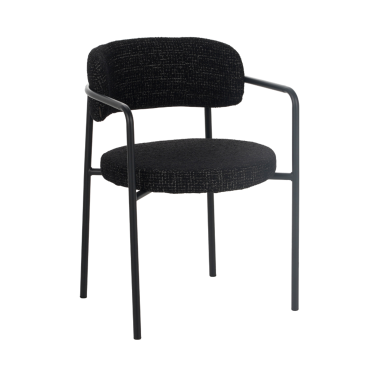 Esszimmerstuhl Nicky Stoff meliert schwarz