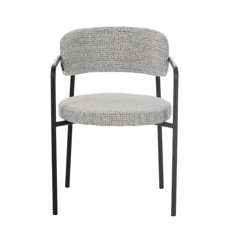 Esszimmerstuhl Nicky Stoff meliert off white/schwarz