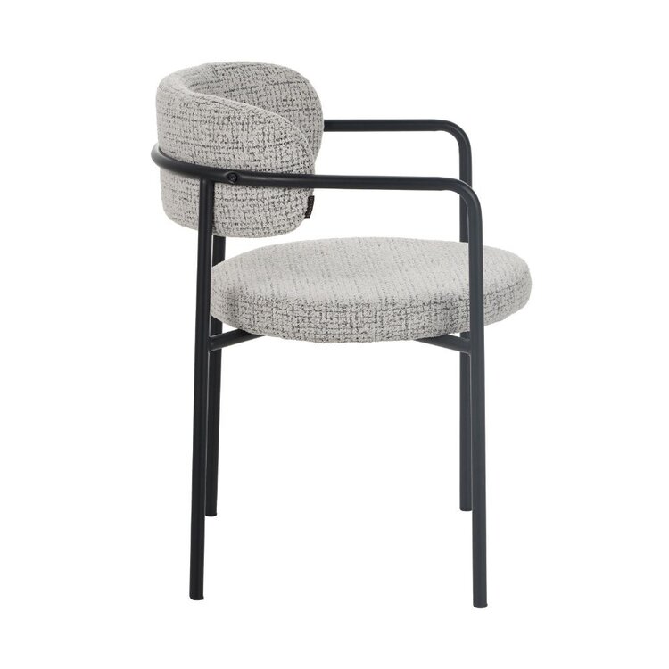 Esszimmerstuhl Nicky Stoff meliert off white/schwarz