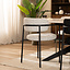 Esszimmerstuhl Nicky Stoff meliert off white/schwarz