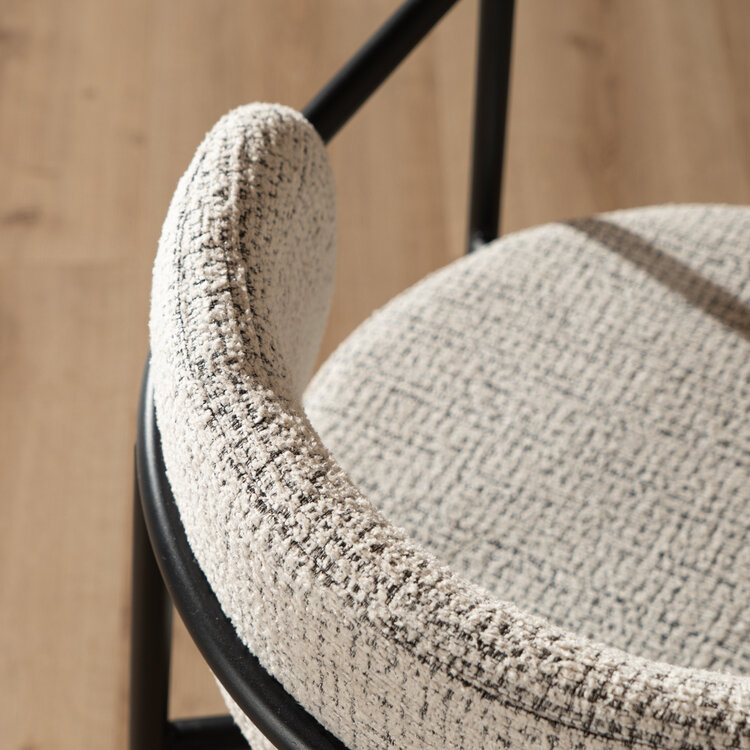 Esszimmerstuhl Nicky Stoff meliert off white/schwarz