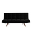 Schlafsofa 1,5-Sitzer Timo Samt schwarz