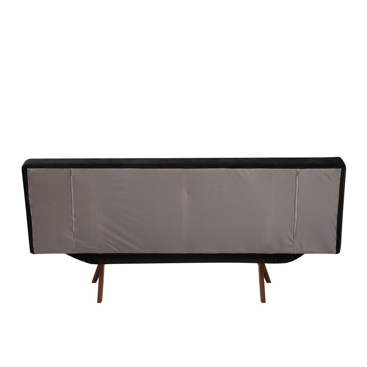 Schlafsofa 1,5-Sitzer Timo Samt schwarz