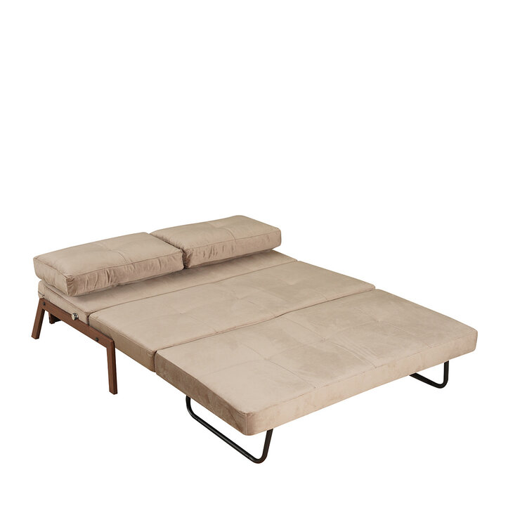 Schlafsofa 2-Sitzer Mikko Samt taupe