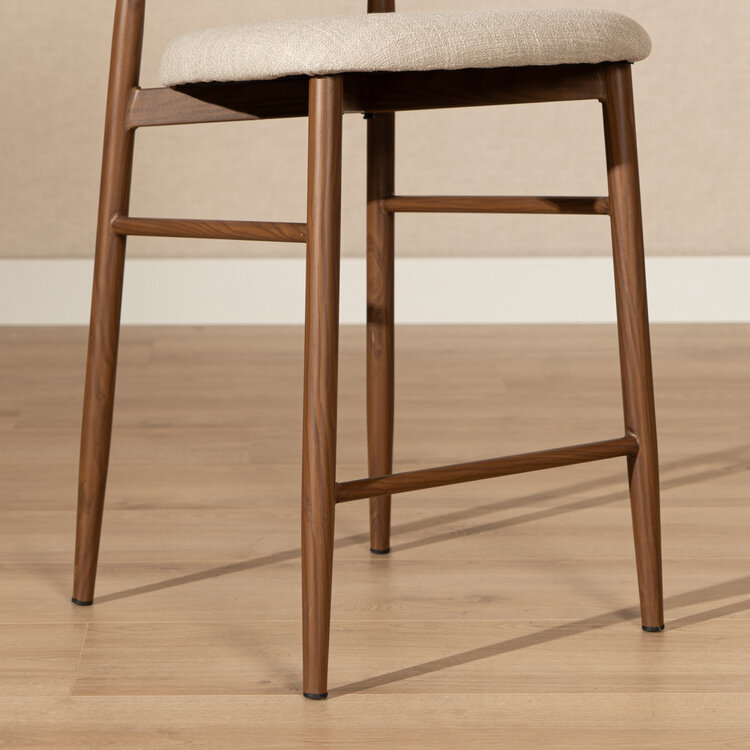 Barhocker Lara Leinen taupe 70 cm