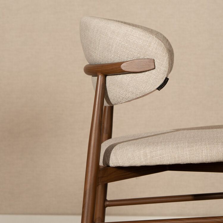 Barhocker Lara Leinen taupe 70 cm