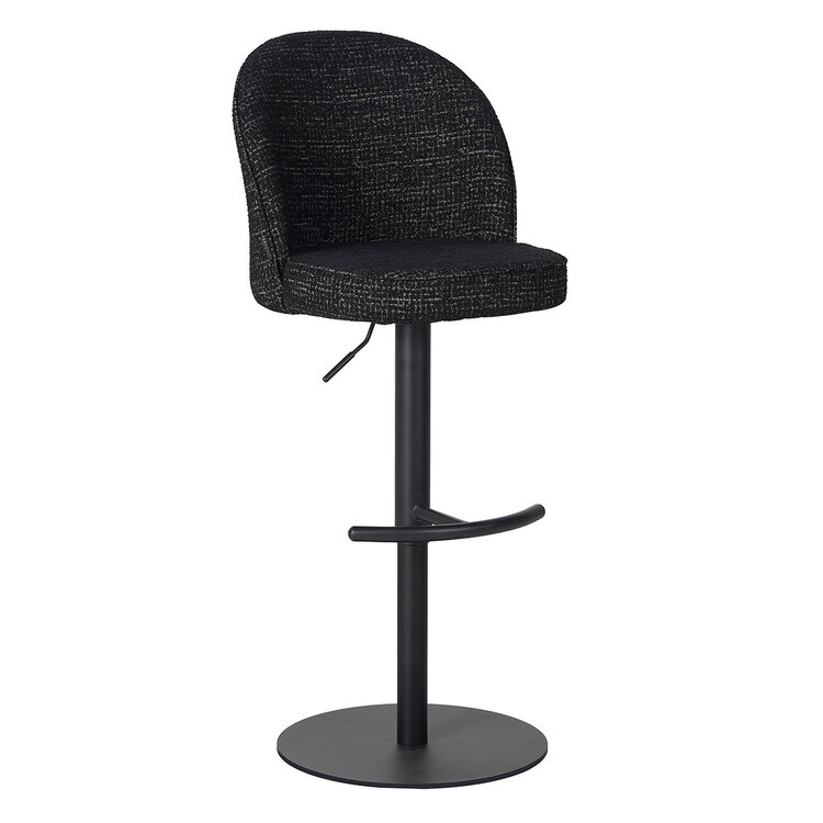 Barhocker Odin Stoff meliert schwarz 63-83 cm