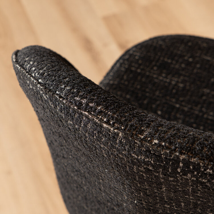 Barhocker Odin Stoff meliert schwarz 63-83 cm