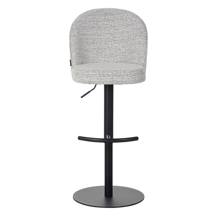 Barhocker Odin Stoff meliert off white/schwarz 63-83 cm