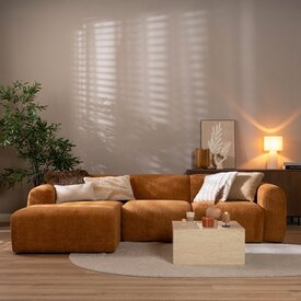 Ecksofa Maine Bouclé terrakotta links