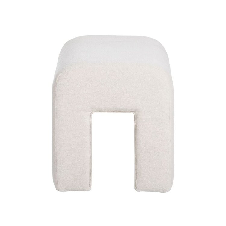 Modularer Hocker Seth Chenille off white