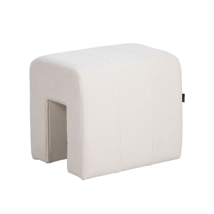Modularer Hocker Seth Chenille off white