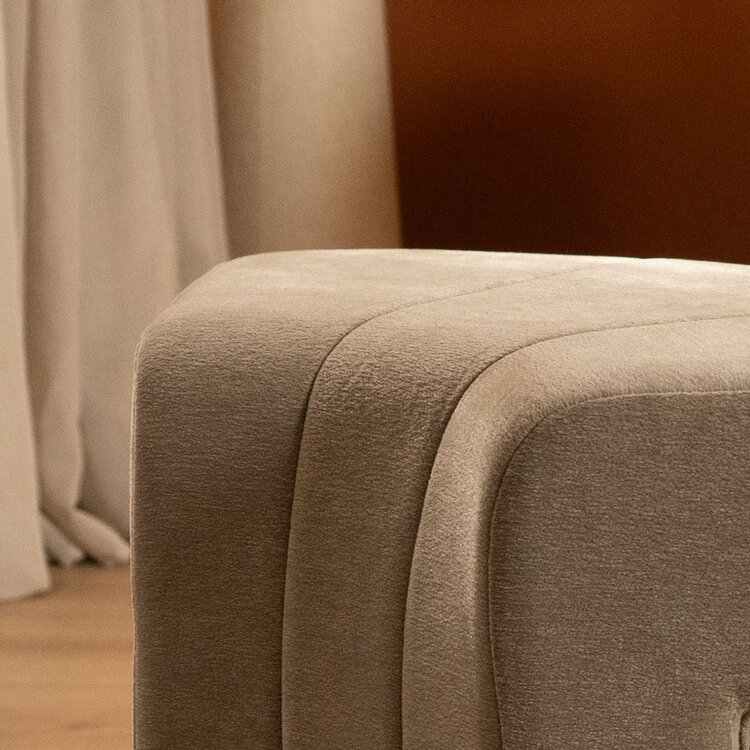 Modularer Eckhocker Seth Chenille taupe