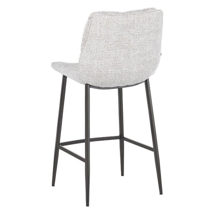 Barhocker Trevi Stoff offwhite/braun 68 cm