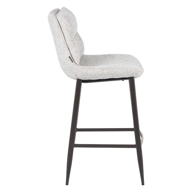 Barhocker Trevi Stoff offwhite/braun 68 cm