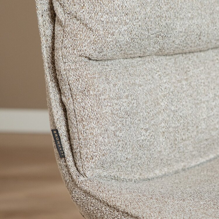 Barhocker Trevi Stoff offwhite/braun 68 cm