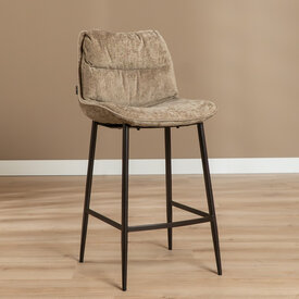 Barhocker Trevi Samt taupe 68 cm