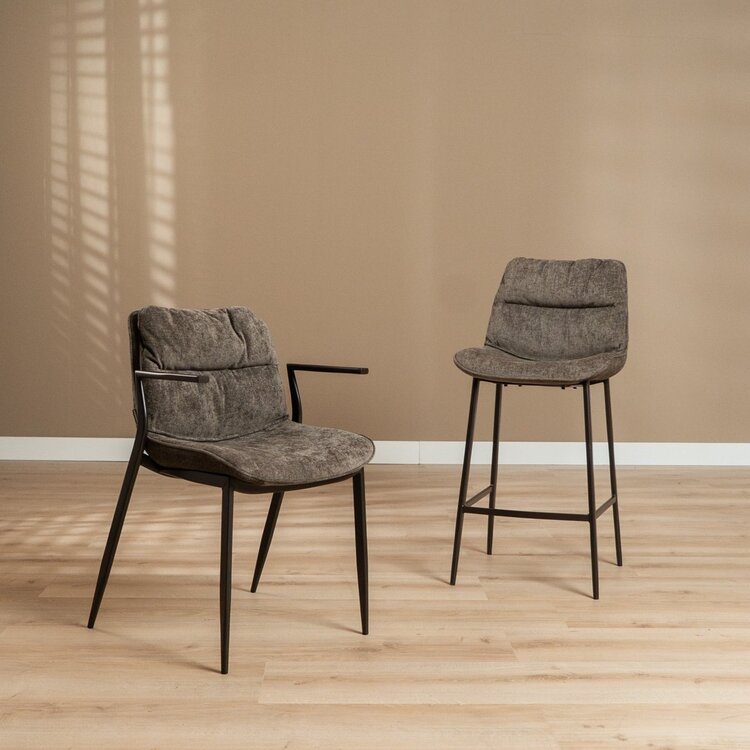 Esszimmerstuhl Trevi Samt braun