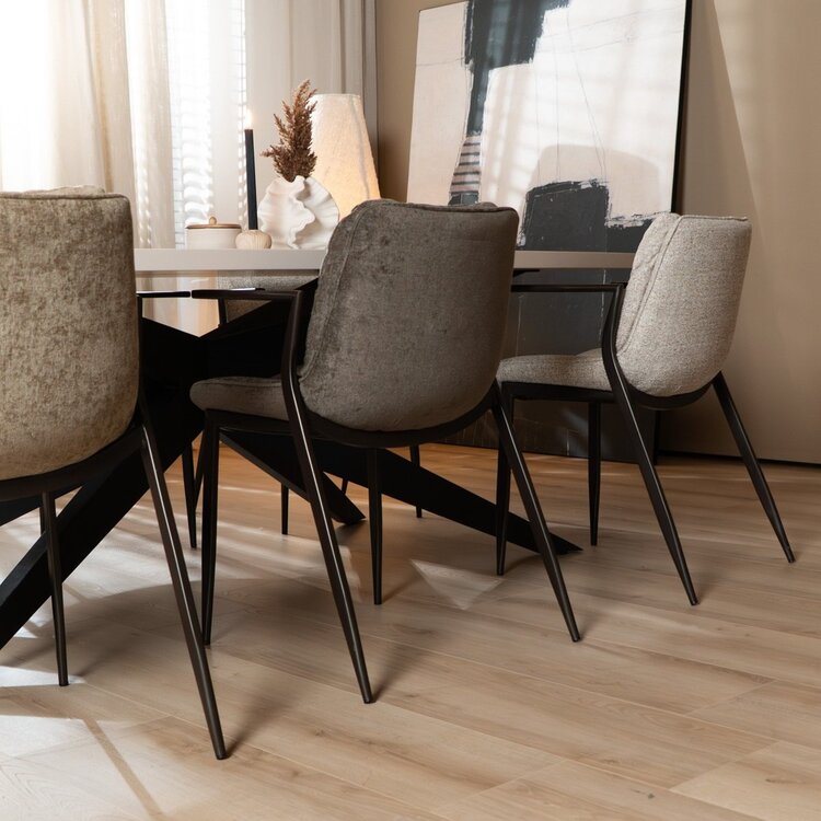 Esszimmerstuhl Trevi Samt braun