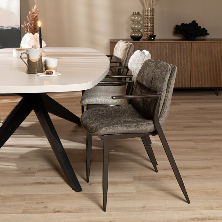 Esszimmerstuhl Trevi Samt braun