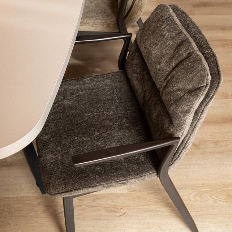 Esszimmerstuhl Trevi Samt braun