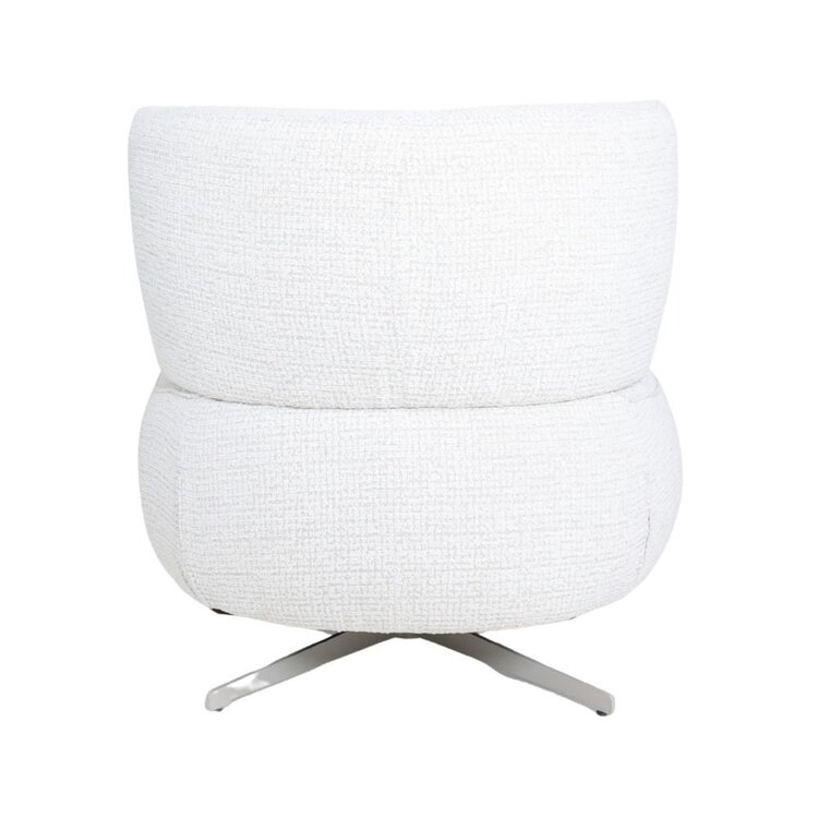 Sessel Fallon drehbar melierter Stoff beige