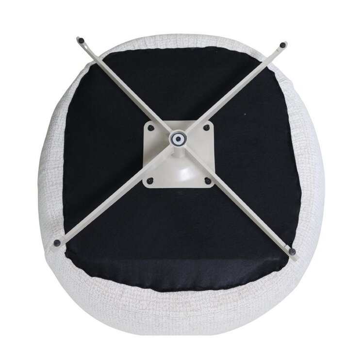 Sessel Fallon drehbar melierter Stoff beige