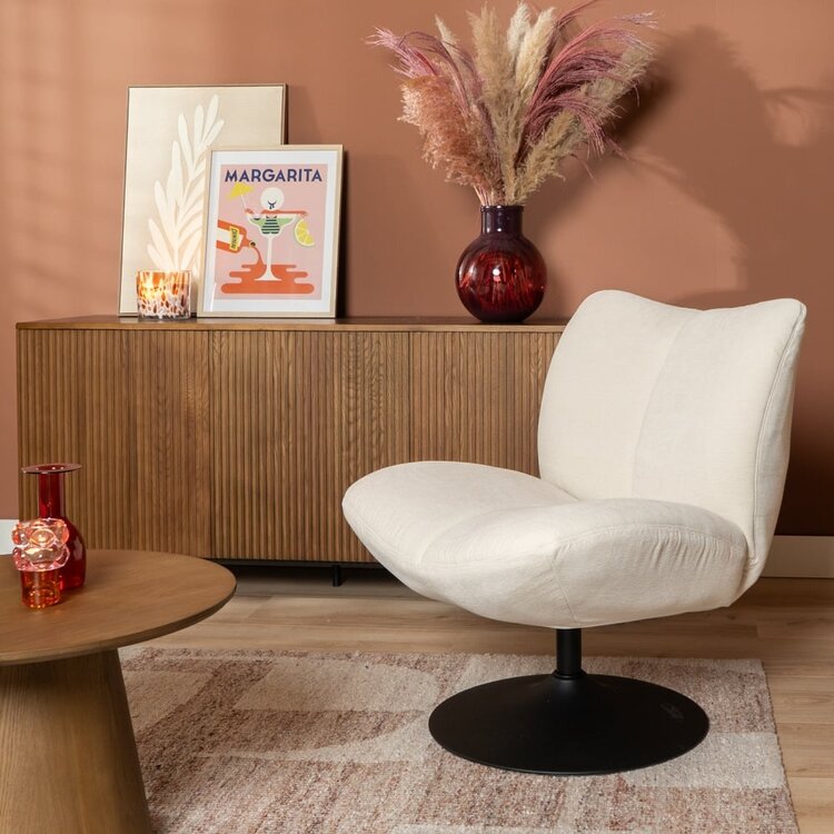 Sessel Lise drehbar Chenille off white