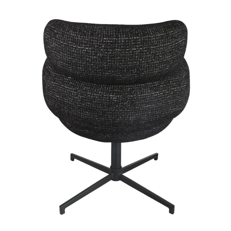 Esszimmerstuhl Coco drehbar Stoff meliert schwarz