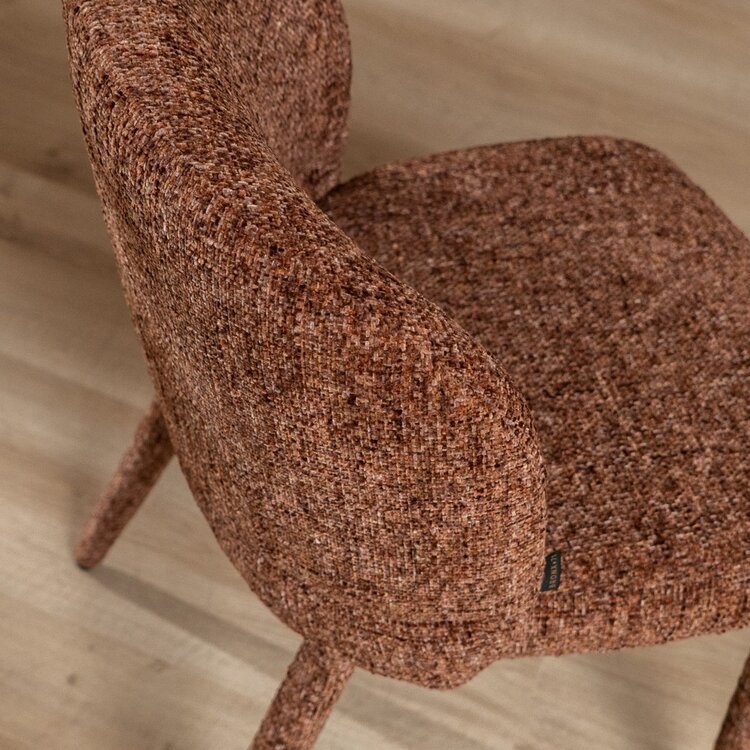 Esszimmerstuhl Charlie Chenille kupfer