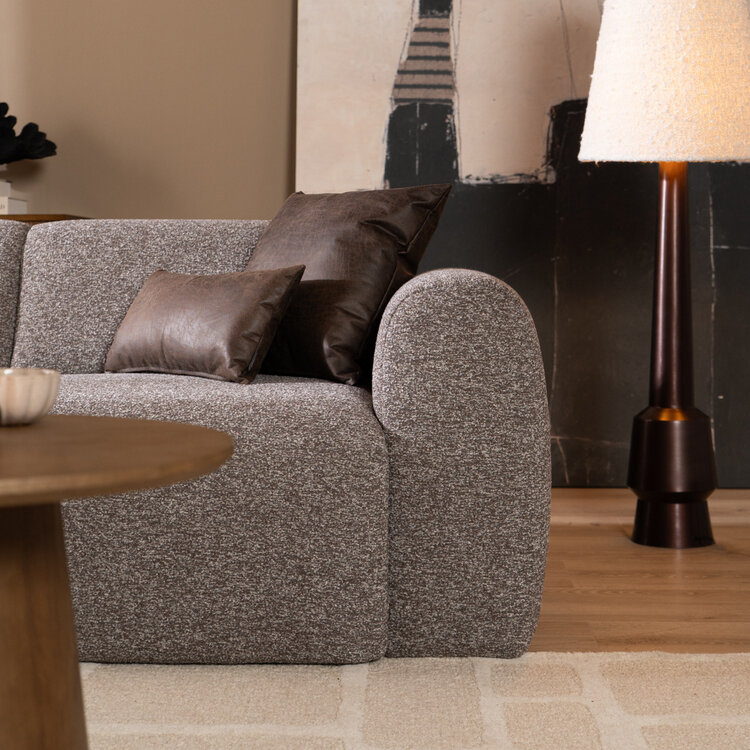 Sofa Maine 2,5 Sitzer Bouclé braun/grau