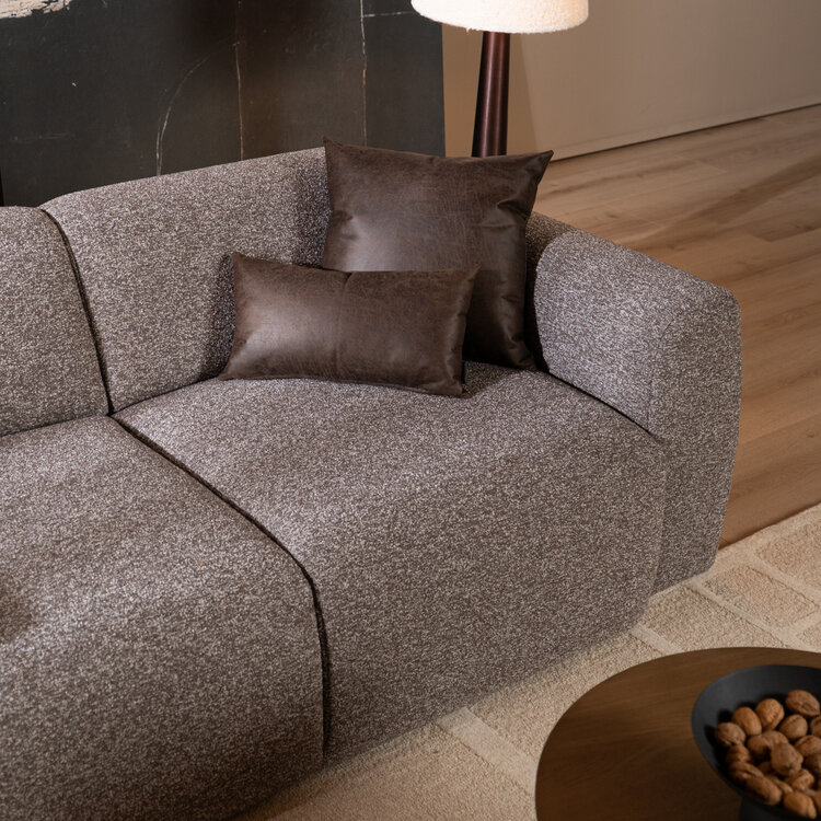 Sofa Maine 2,5 Sitzer Bouclé braun/grau