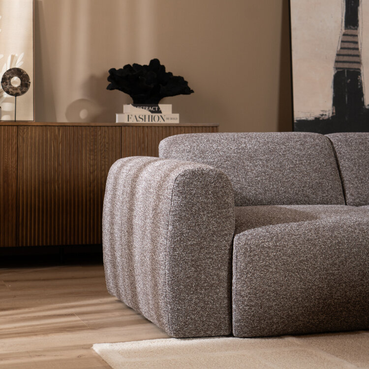 Sofa Maine 2,5 Sitzer Bouclé braun/grau