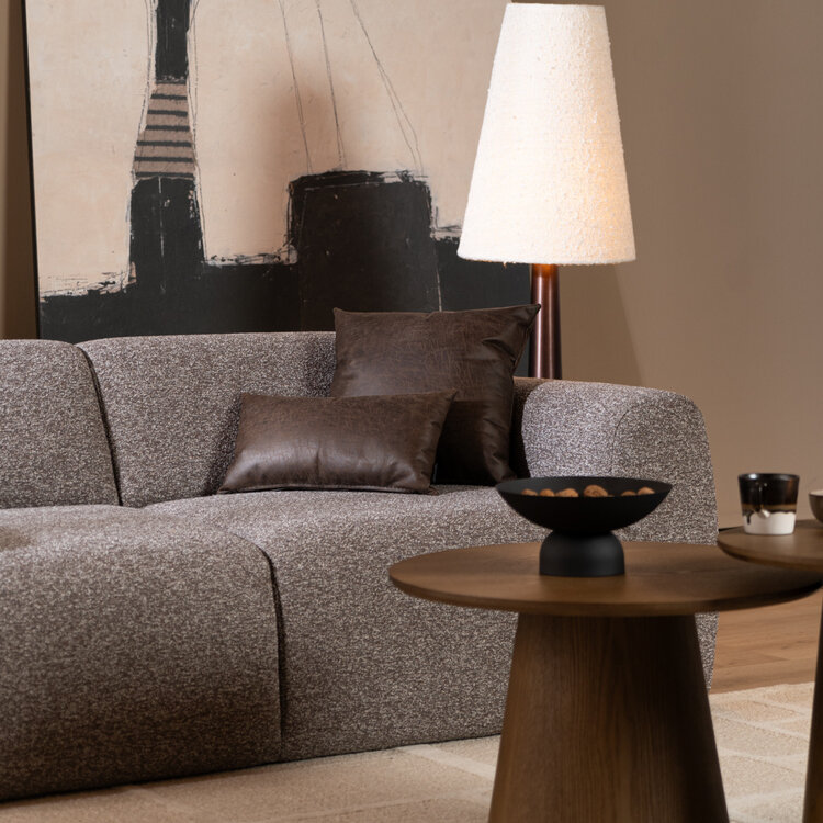 Sofa Maine 2,5 Sitzer Bouclé braun/grau