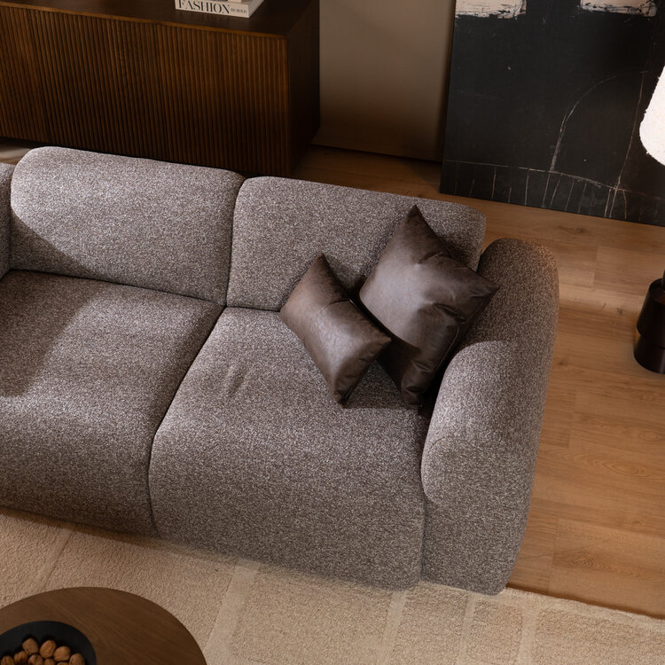 Sofa Maine 2,5 Sitzer Bouclé braun/grau