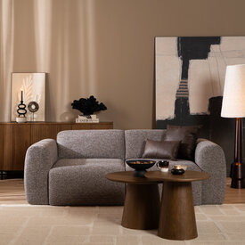 Sofa Maine 2,5 Sitzer Bouclé braun/grau