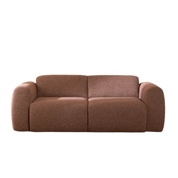 Sofa Maine 2,5 Sitzer Bouclé rot/rosa