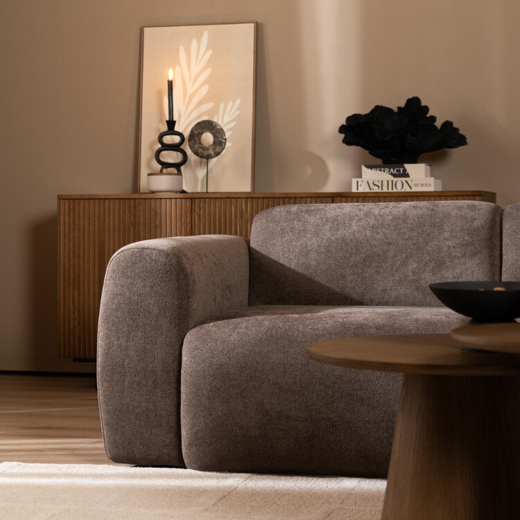 Sofa Maine 2,5-Sitzer Chenille braun