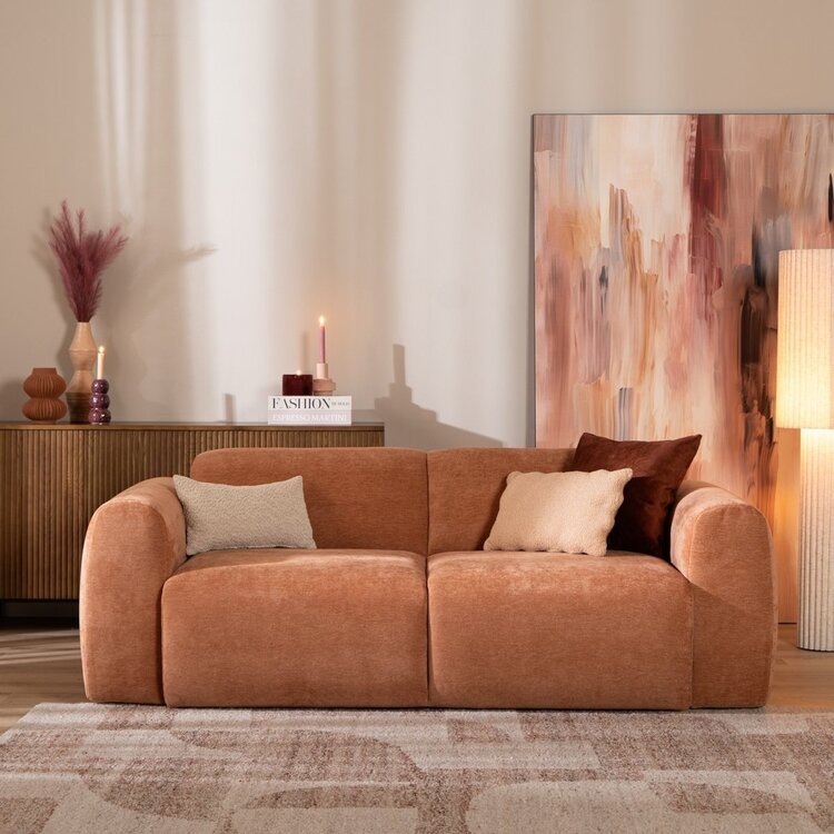 Sofa Maine 2,5 Sitzer Stoff terrakotta