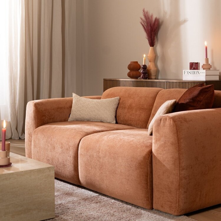 Sofa Maine 2,5 Sitzer Stoff terrakotta