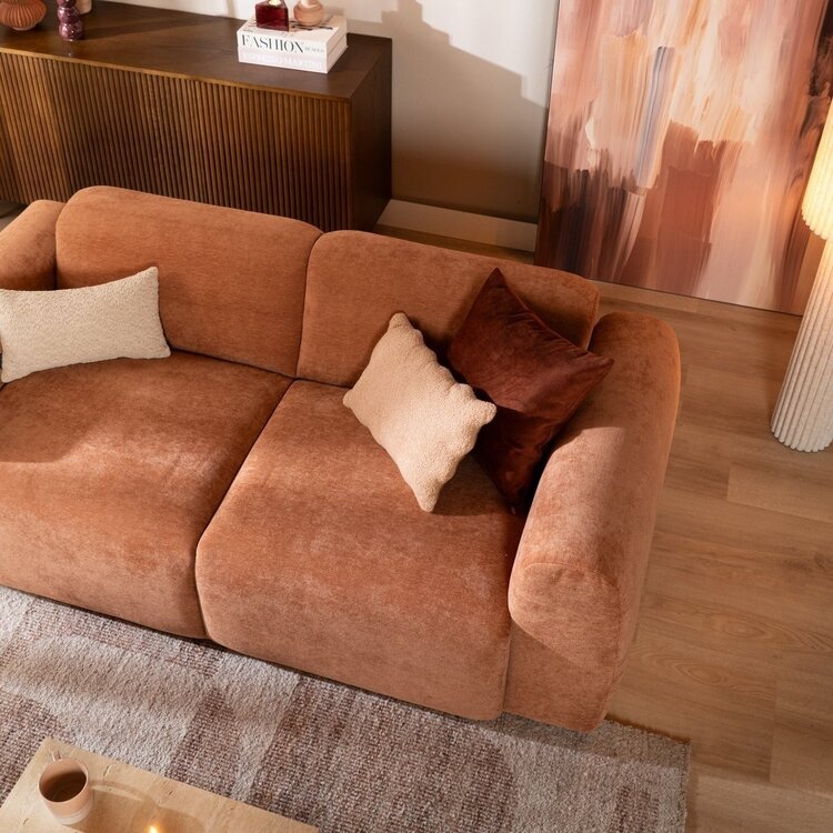 Sofa Maine 2,5 Sitzer Stoff terrakotta