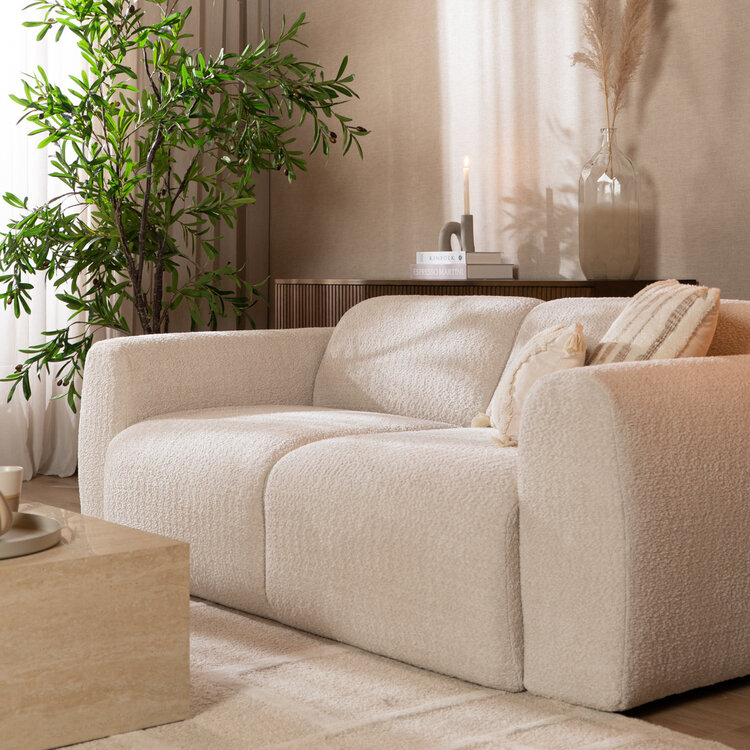 Sofa Maine 2,5-Sitzer Bouclé off white