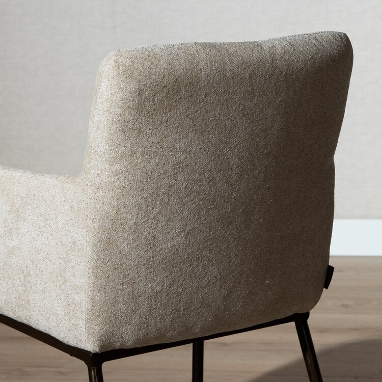 Esszimmerstuhl mit Rollen Finn Chenille beige