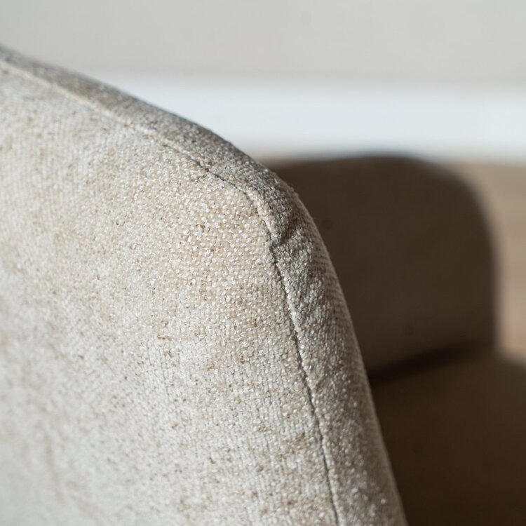 Esszimmerstuhl mit Rollen Finn Chenille beige