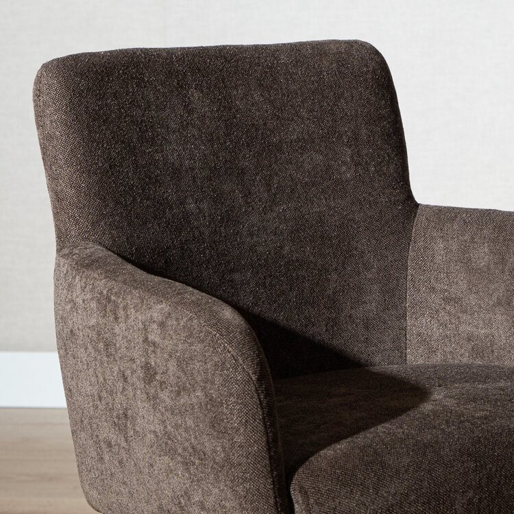 Esszimmerstuhl mit Rollen Finn Chenille braun