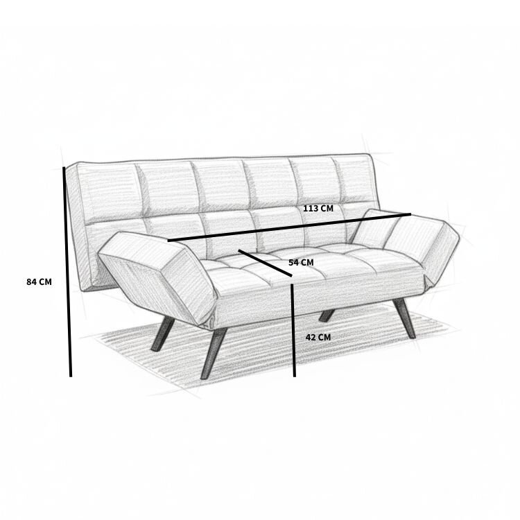 Schlafsofa 1,5-Sitzer Timo Eco-Leder anthrazit